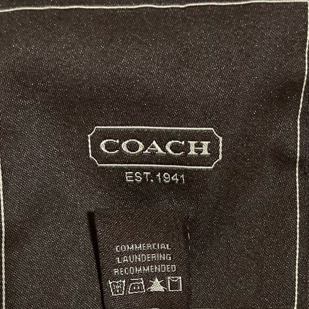 COACH Navy Double-Breasted Women's Trench Coat - Picture 6 of 6